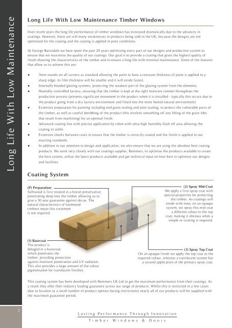 Coating System Guarantee Brochure - George Barnsdale and Sons