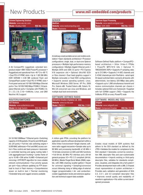 Military Embedded Systems - Fall 2005 - Volume 1 Number 2