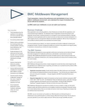 BMC Middleware Management - RightStar