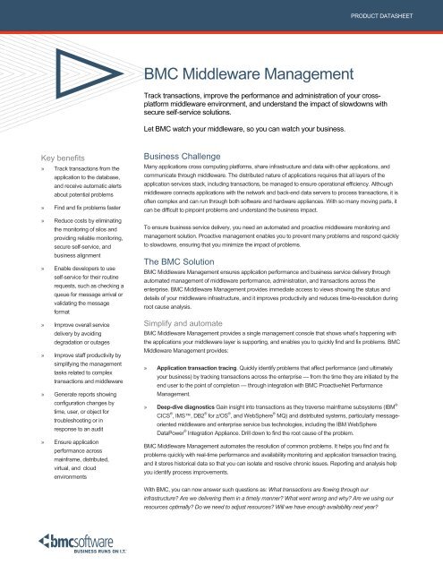 BMC Middleware Management - RightStar