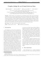 Coupler design for an L-band electron linac