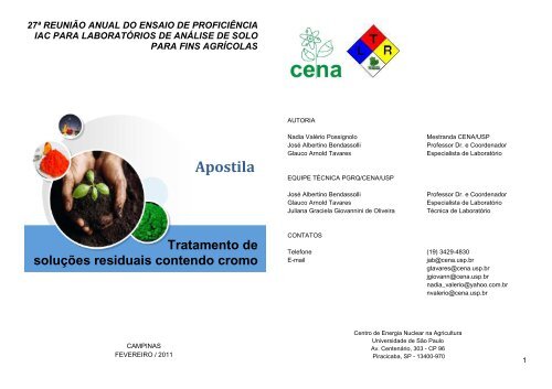 Apostila - Ensaio de ProficiÃªncia IAC para LaboratÃ³rios de AnÃ¡lises ...