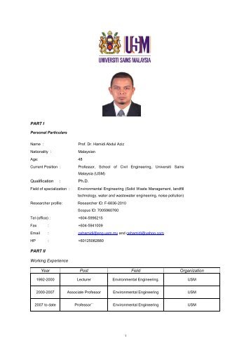 PART I Qualification - School of Civil Engineering - USM