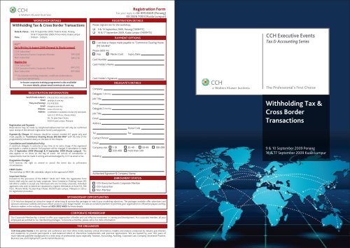 Registration Form - CCH Malaysia