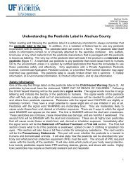 Understanding Pesticide Labels - Alachua County Extension Office