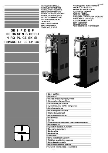 gb ifdep nl dk sf ns gr ru h ro pl cz sk si hr/scg lt ee lv bg - Telwin