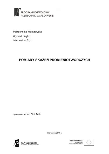 Pomiar skaÅ¼eÅ - Politechnika Warszawska