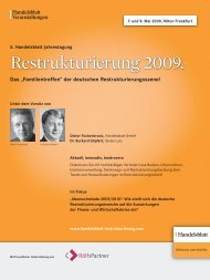 Restrukturierung 2009. - Brinkmann & Partner