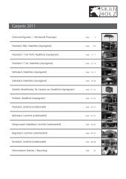 Technische Details zum Carport. - Holz- und Gartenwelt