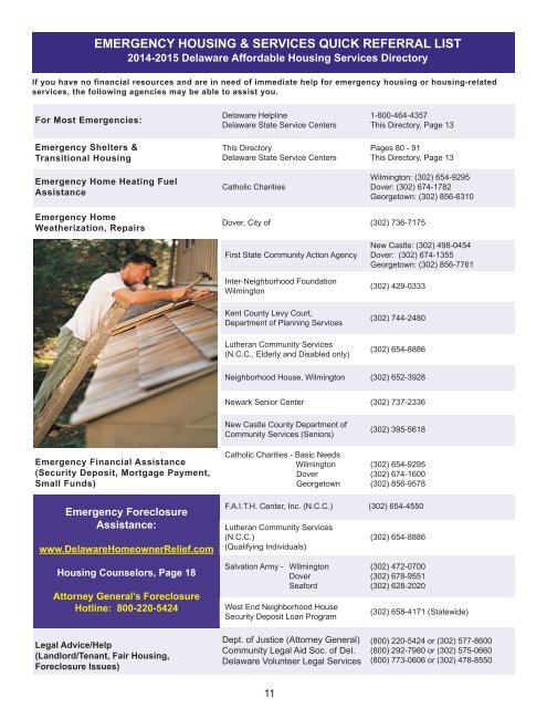 2012-2013 Delaware Affordable Housing Services Directory