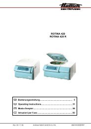 ROTINA 420 ROTINA 420 R - Hettich Instruments