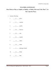 Activity 6-1: Teacher Answer Key