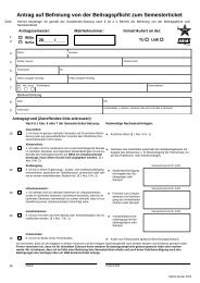 Antrag auf Befreiung von der Beitragspflicht zum ... - TU Berlin