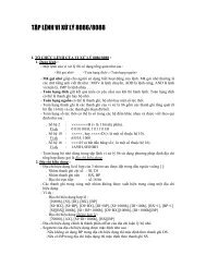 TẬP LỆNH VI XỬ LÝ 8086/8088