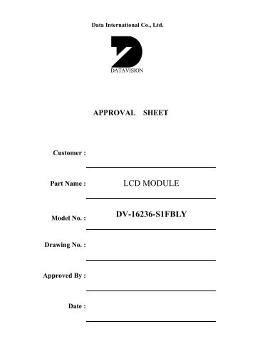 LCD MODULE DV-16236-S1FBLY