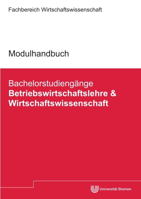 Modulhandbuch BWL_WiWi.pdf - Fachbereich Wirtschaftswissenschaft