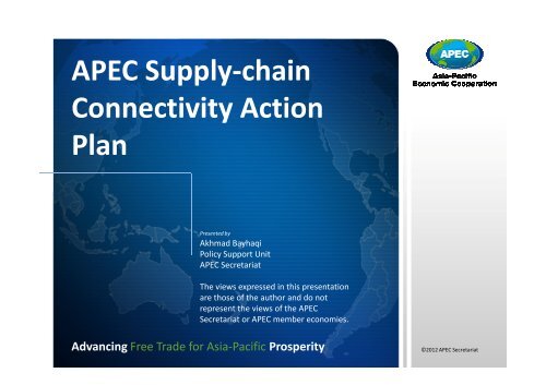 APEC Supply-chain Connectivity Action Plan - iseas