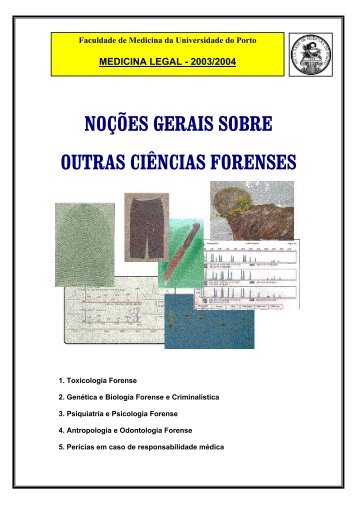 noções gerais sobre outras ciências forenses - Plano de estudos do ...