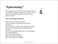 âEpistemologyâ - Social and Philosophical Foundations of Education