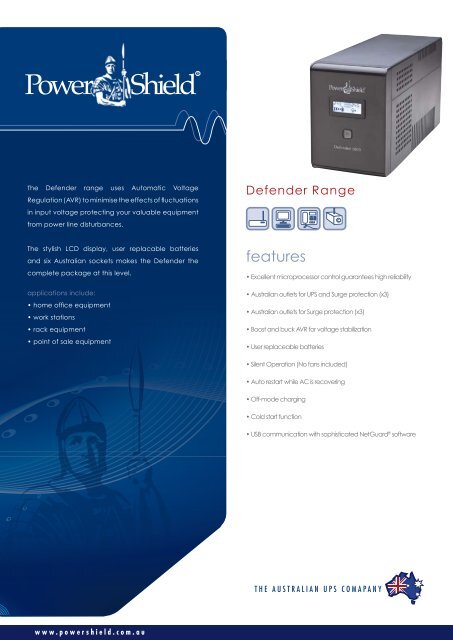 PowerShield Defender UPS Brochure