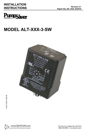 MODEL ALT-XXX-3-SW - SymCom