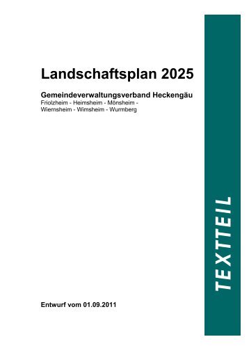 Landschaftsplan 2025 Gemeindeverwaltungsverband ... - Mönsheim