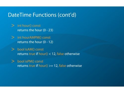 Working with date and time, time spans, time zones as well ... - Poco