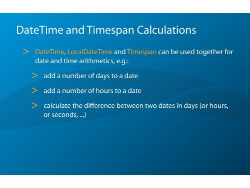 Working with date and time, time spans, time zones as well ... - Poco