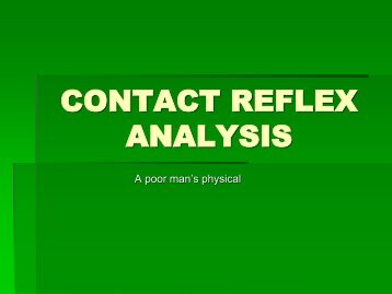 CONTACT REFLEX ANALYSIS - American Academy of Osteopathy