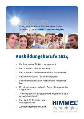 Flyer Ausbildungsberufe - HIMMEL technologies