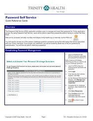 Password Self Service - Holy Cross Hospital