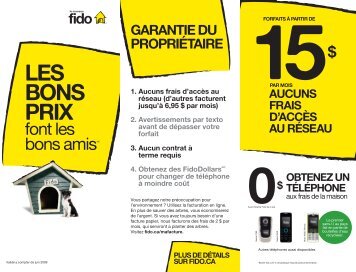 aucuns frais d'accÃƒÂ¨s au rÃƒÂ©seau $ les bons prix - Fido