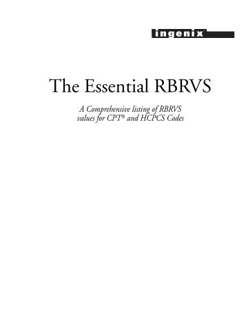 The Essential RBRVS - OptumCoding.com