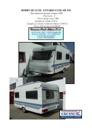 HOBBY DE LUXE ANTARES LUXE 420 TM - Caravan Park