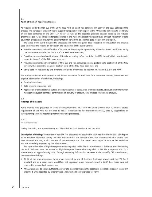 Locomotive Emissions Monitoring Program - Railway Association of ...