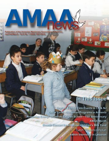 In This Issue - Armenian Missionary Association of America