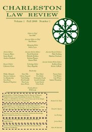 Volume 5 Spring 2011 Number 3 - Charleston Law Review