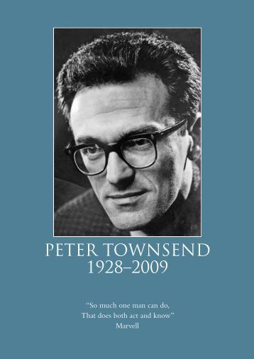 PETER TOWNSEND 1928â€“2009 - Policy Press