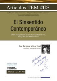 Carlos de la Rosa Vidal - El Sinsentido ContemporÃ¡neo