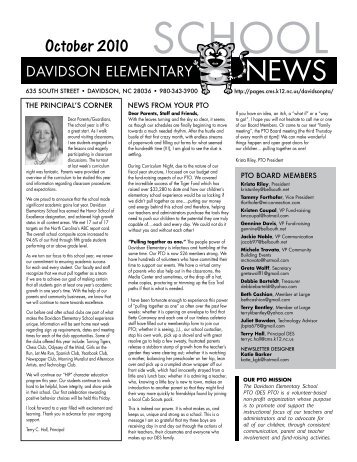 October 2010 - Davidson Elementary School PTO