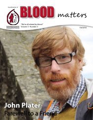 BLOOD matters John Plater - SociÃ©tÃ© Canadienne de l'HÃ©mophilie