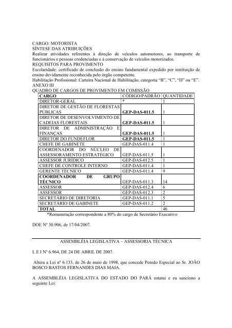 Leiord2007 - AssemblÃ©ia Legislativa do Estado do ParÃ¡ - Governo ...