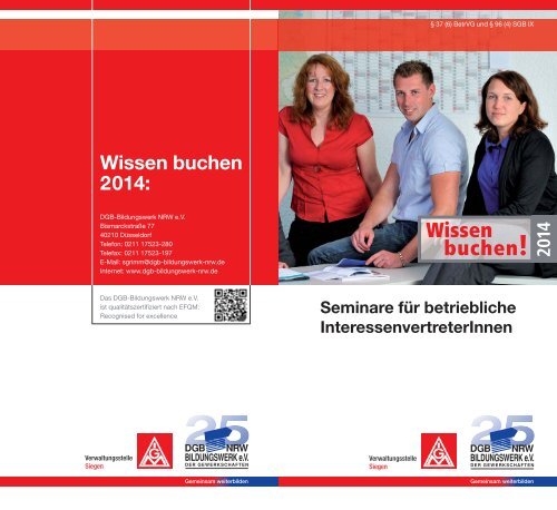 Bildungsprogramm 2014 für Betriebsräte PDF ... - IG Metall Siegen