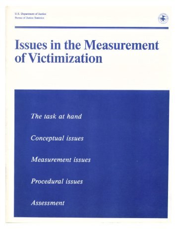 Issues in the Measurement of Victimization