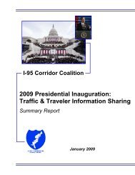 2009 Presidential Inauguration - I-95 Corridor Coalition