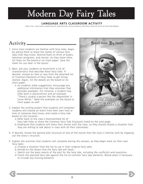 My Son Pinocchio Enrichment Guide - First Stage