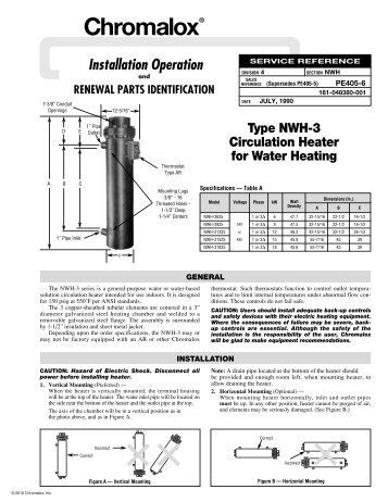 NWH-3 Installation Manual - Chromalox Precision Heat and Control