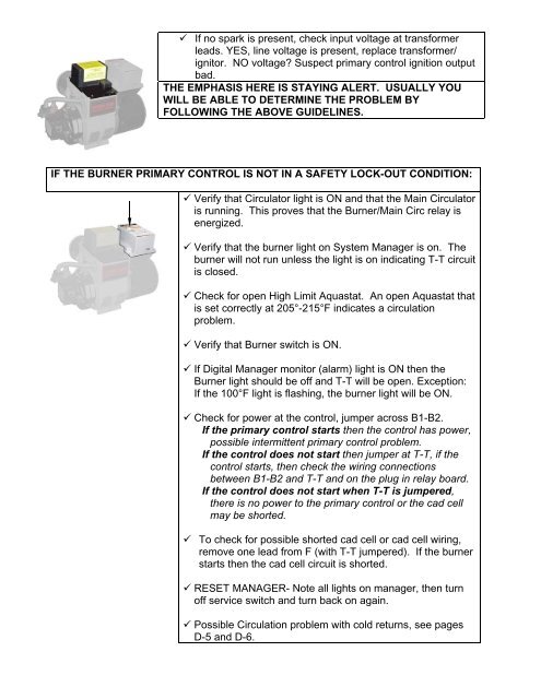 conventional burner lockout troubleshooting - Energy Kinetics Boilers