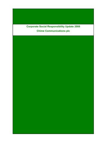 Chime CR Report 2008 - Chime Communications PLC