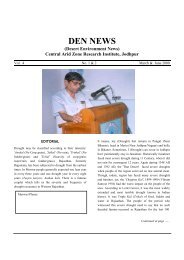 DEN NEWS - Central Arid Zone Research Institute